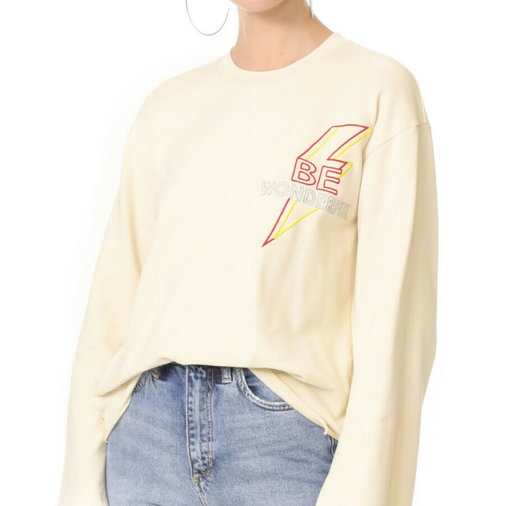 EDITION10 EMBROIDERED "BE WONDERFUL" SWEATSHIRT